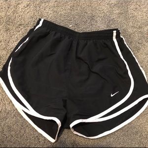 Black Nike Shorts with White Trim